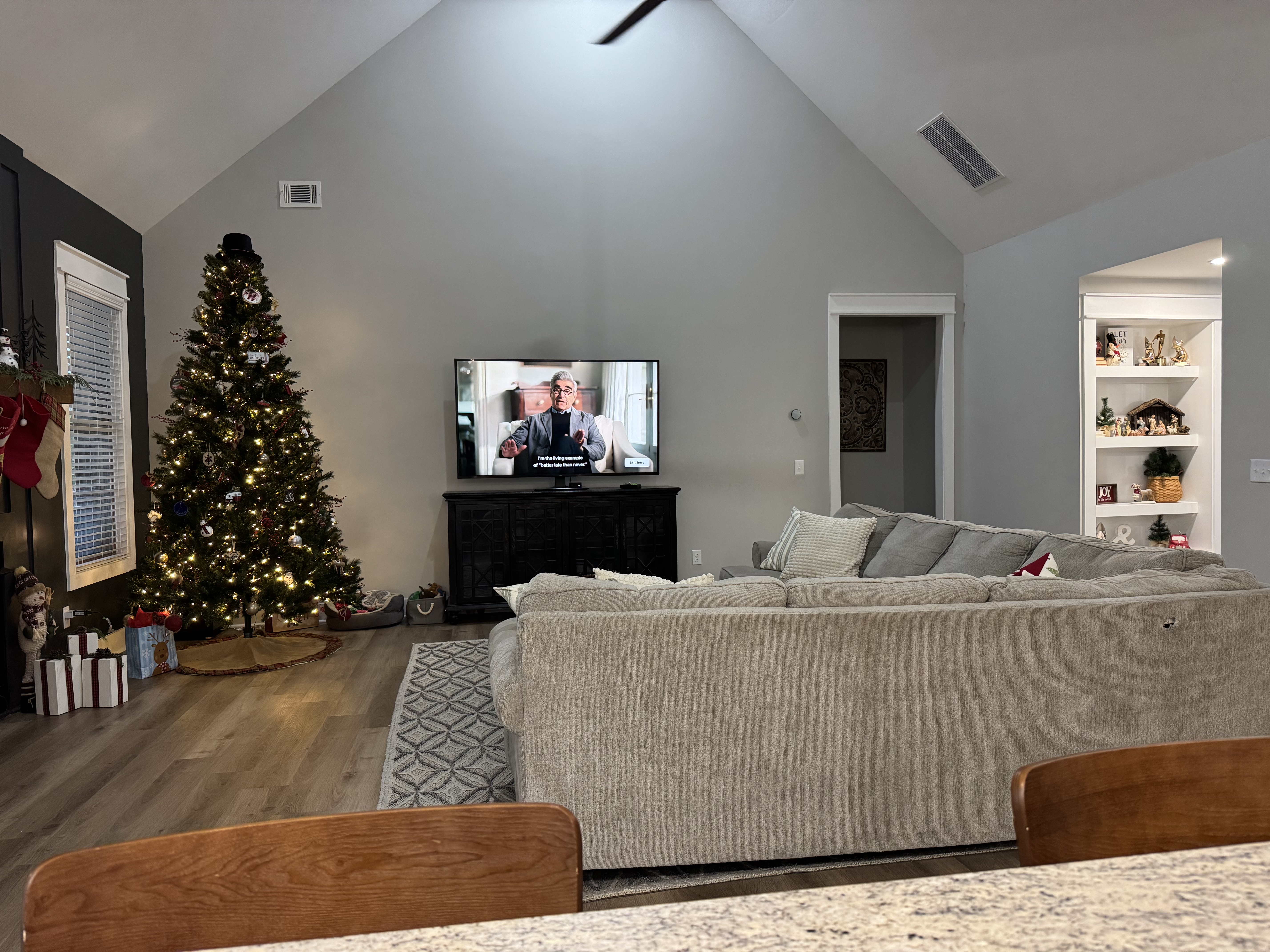 Living room fireplace